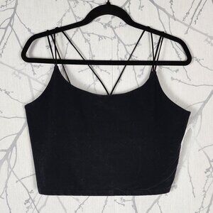 Abercrombie & Fitch Stretch Knit Strappy Contour Cropped Cami